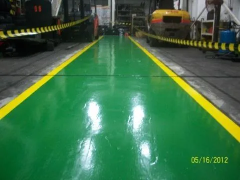 Lantai produksi sesudah self-leveling coating